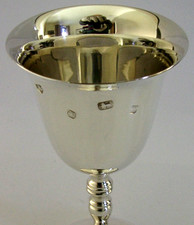 HEAVY 166g MINT ENGLISH STERLING SILVER WINE GOBLET CHALICE CUP 1978 BARWARE