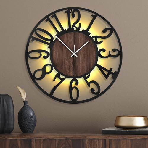 Silent metal wall clock - metal,