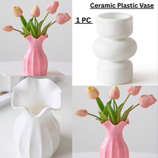 Plastic Flower Vase Creative Decor Home Imitation Ceramic Vase