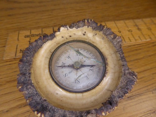 Antique pocket compass - antique,