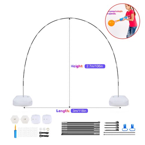 Balloon arch stand kit fiber - stand,