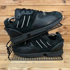 Adidas Trainers Men Size UK 7 Y3 ZX Run Black Leather Yohji Yamamoto Mod Casuals