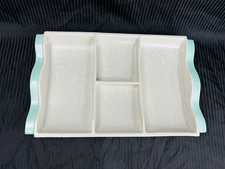 Vintage Poole Pottery Seagull & Ice Green Hors D'oeuvres / Crudites & Dips Tray