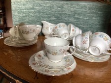 Duchess Pretty Mixed Floral  Evelyn Bone China Tea Set