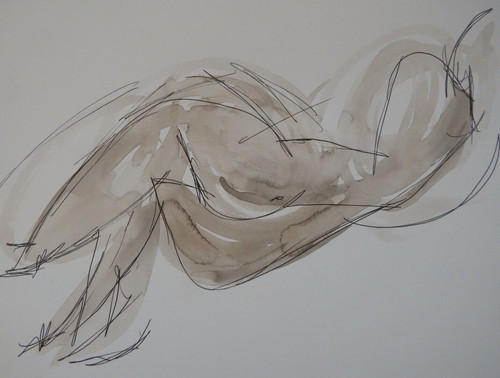 Pen ink watercolour - pen,