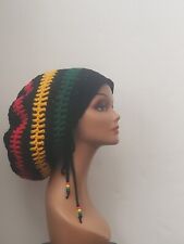 Crochet Rasta Tam Beanie Slouchy Hat Handmade Dreadlocks 