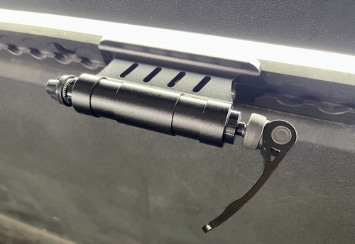 Bike fork mount for track - bike, l-track