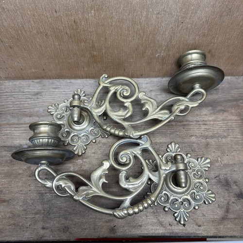 Vintage brass sconce wall - vintage,