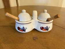 Ceramic Jelly Jam Double Bowl