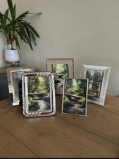 5 Silver Vintage Rustic Framed Fairy Woodland Bridge Gothic Pictures Gallery 
