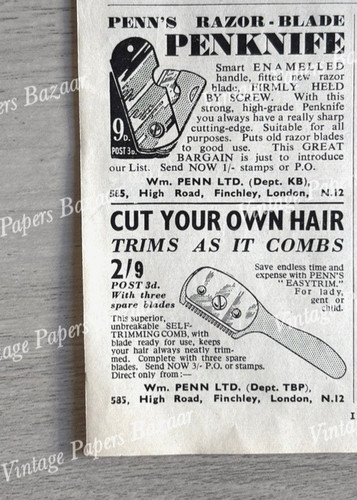 Penn razor blade penknife - razor,