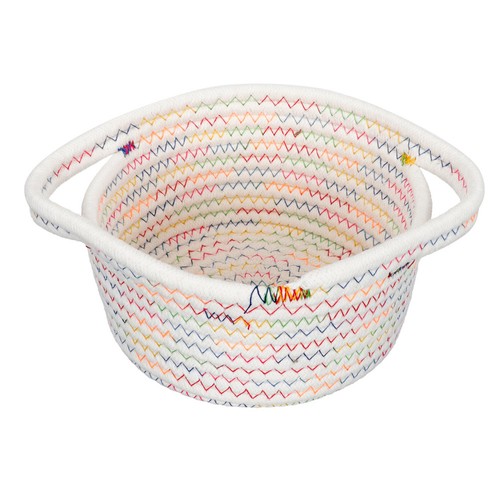 Woven storage basket with lid - basket,