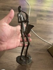 Bronze Saxophone Musician Sculpture - Henri Moore Style - Vintage - Jazz Saxo