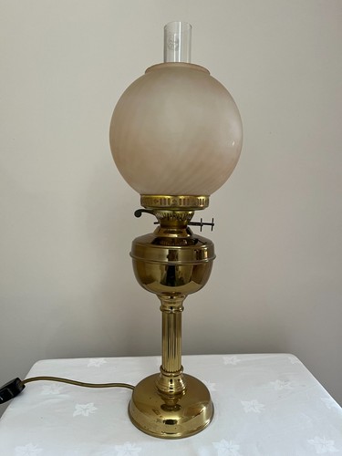 Brass glass globe hurricane - brass,