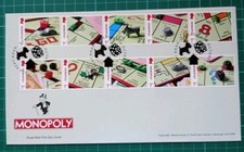 2025 Monopoly Set of 10 on Royal Mail FDC Old Kent Road London Pmk