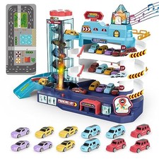 deAO Toy Car Garage Track Set
