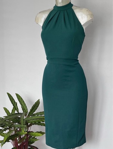 Halter neck pencil knee - neck,