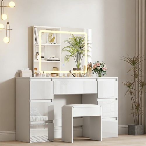 High gloss drawer dressing - high, 7-drawer