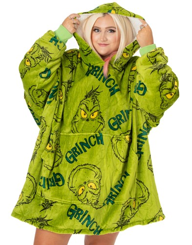 The grinch blanket hoodie - grinch,