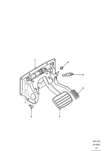 Land rover pedal assembly - land,