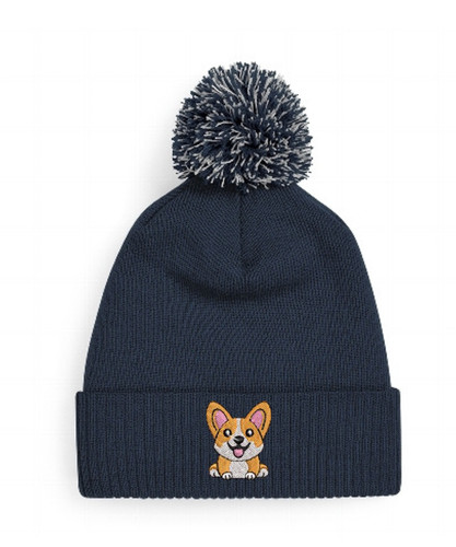 Corgi beanie logo - logo, embroidered