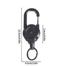 1X Heavy Duty Retractable Key Chain Strong ID Badge Holder Belt Clip Extendable