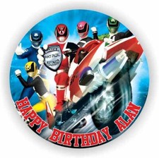 Birthday Power Rangers Spd Cake Topper Edible Icing Sugar Rice paper 7.5