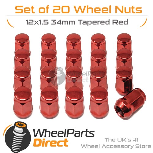 Red wheel nuts - red,