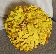 Retro Yellow Flower Petal Swim Cap Bathing  Adult OS Rubber Vtg Style