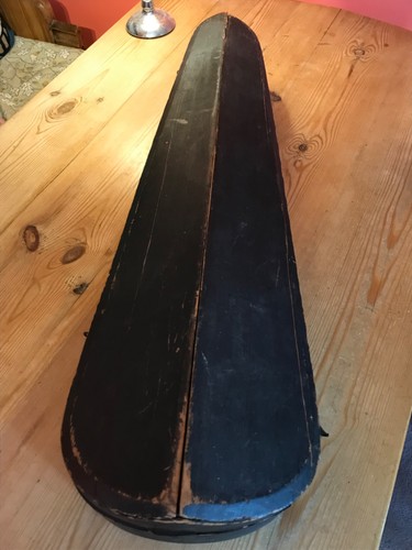 Antique wooden violin case and - violin,