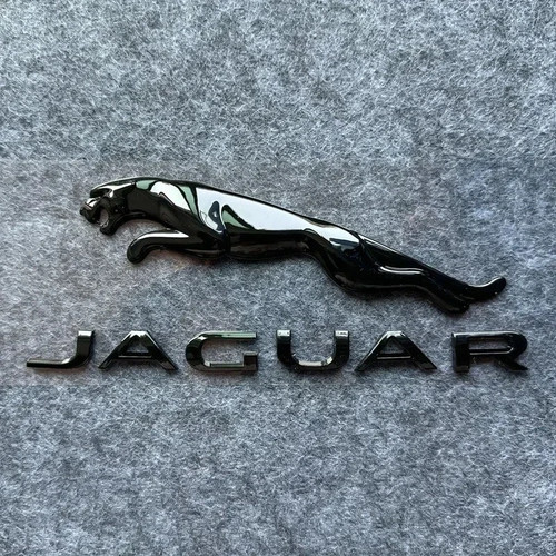Glossy black badge - black, rear