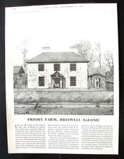 Magazine advert, 1957: PRIORY FARM, BRITWELL SALOME. Bet' Benson & Watlington