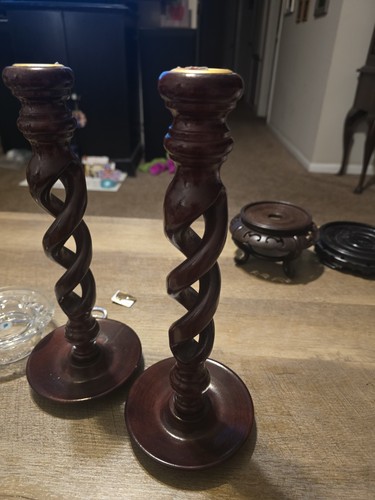 Vintage barley twist wood - barley,