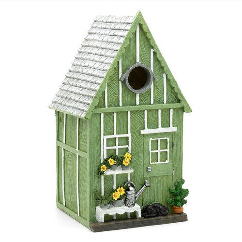 Wooden bird house hanging - wooden,
