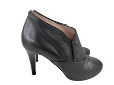 WOMENS CHLOE BLACK LEATHER ZIP