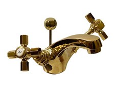 Art Deco Antique Gold Basin Mono Bathroom Taps Deco Style inc Pop up waste