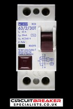 PROTEUS 63 AMP 30mA DOUBLE POLE RCD TYPE AC 63/2/30T