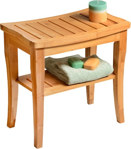 Bamboo shower bench small - bench,