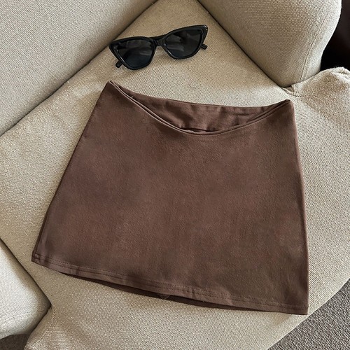Women pure color short - women's, skirt