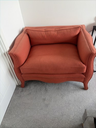 Orange rust fabric armchair - orange,