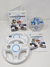 Mario Kart Wii (Nintendo Wii, 2008) + 2 x Official Wii Wheels – Complete  Tested