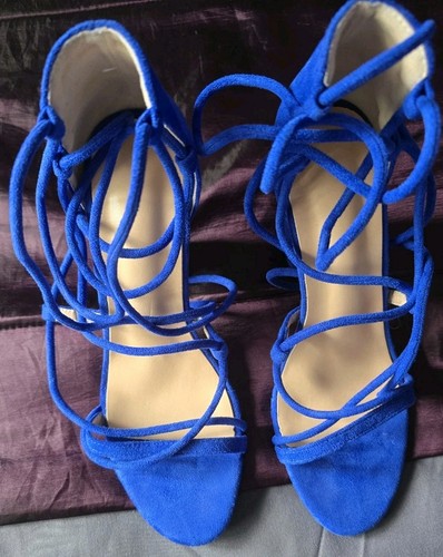 Royal blue lace - up, size