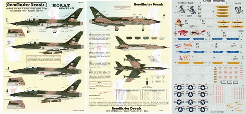 Aeromaster decals f 105f - aeromaster, 1/48