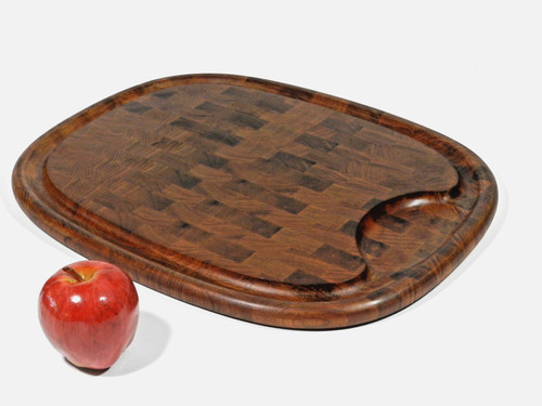 Vintage staved teak wood tray - teak,