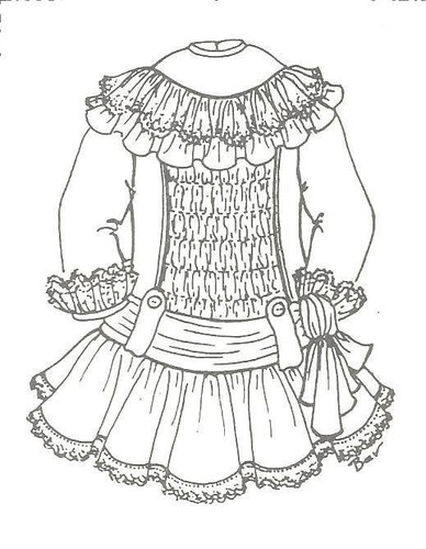 Doll dress pattern 24 - doll,