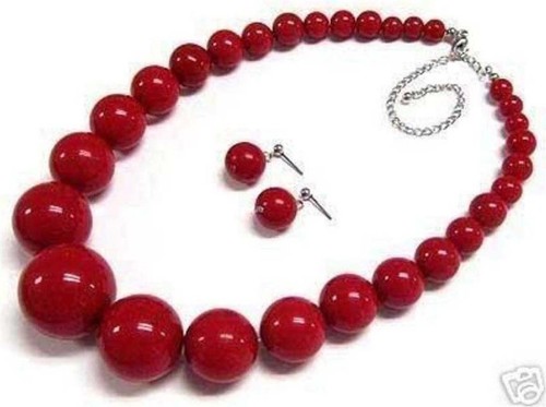 Beautiful 14mm red coral - red,
