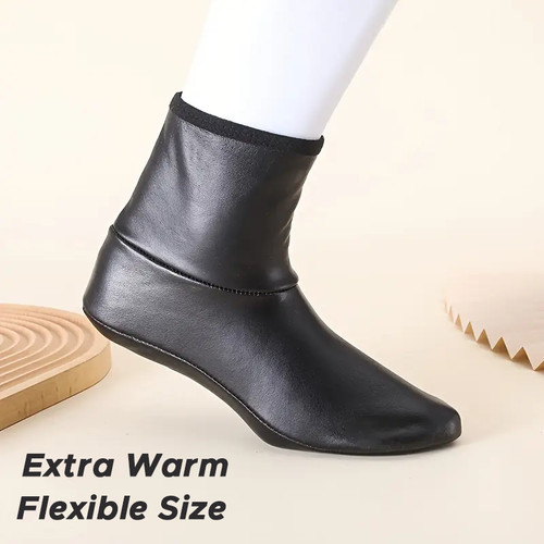 Thermal leather socks warm - leather,