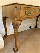 Beautiful Antique Walnut Desk Ball & Claw Feet 3 Drawers