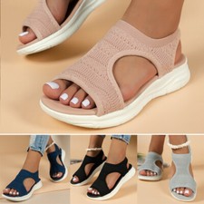 Sandals Shoes Elastic Ladies