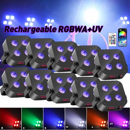 Rechargeable 4led rgbwa - rechargeable, rgbwa+uv